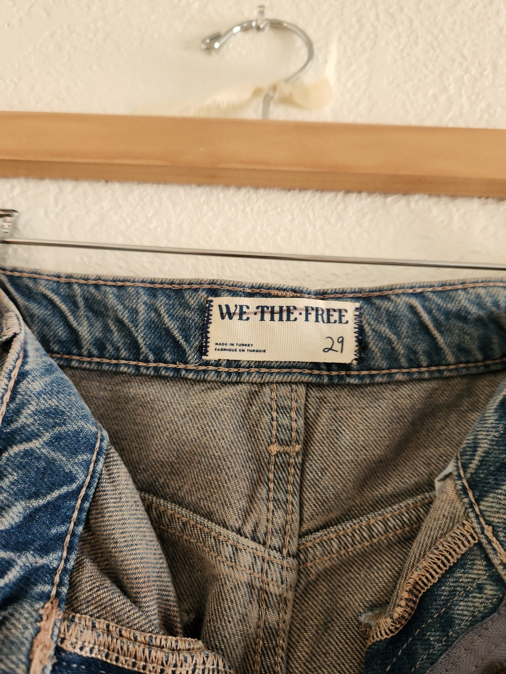 We The Free Tie-Dye Starburst Wide-Leg Jeans in Brown & Gray - Picture 3 of 5